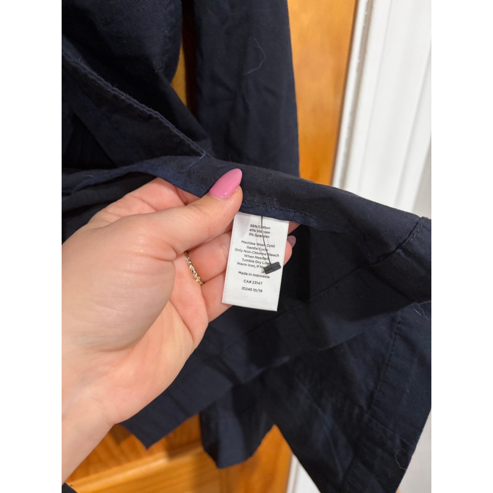 Talbots Utility Jacket Navy Blue Button Front Lig… - image 8